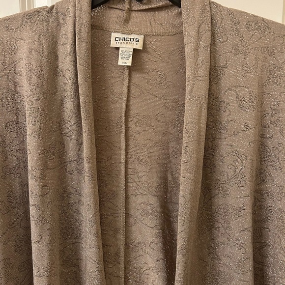 Chico's Tan Open-Front Sweater - Picture 2 of 4